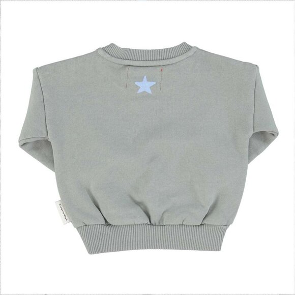 Baby Unisex Sweatshirt - Greenish Grey with Hello Print - Picture 2 of 2